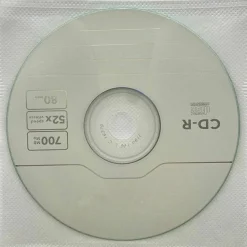 Compucessory Self-Adhesive Poly CD/DVD Holders - 1 x CD/DVD Capacity - White - Polypropylene - 50 / Pack