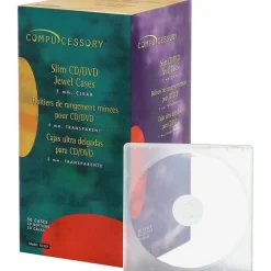 Compucessory Slim Disc Case - Polypropylene - Clear, Translucent