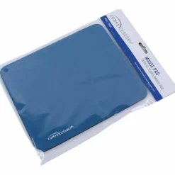 Compucessory Smooth Cloth Nonskid Mouse Pads - 9.50" Width x 8.50" Depth - Blue - Rubber, Cloth - 1 Each