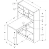 Computer Desk, Home Office, Bookcase, Corner, Storage Shelves, Left, Right Set-up, L Shape, Work, Laptop, Brown Laminate, Contemporary, Modern