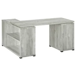 Computer Desk, Home Office, Corner, Left, Right Set-up, Storage Drawers, L Shape, Work, Laptop, Grey Laminate, Contemporary, Modern