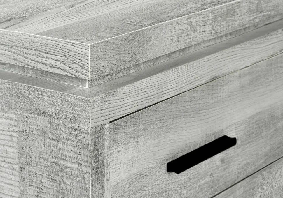 Computer Desk, Home Office, Corner, Left, Right Set-up, Storage Drawers, L Shape, Work, Laptop, Grey Laminate, Contemporary, Modern