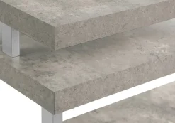 Computer Desk, Home Office, Corner, 55"L, L Shape, Work, Laptop, Grey Laminate, Black Metal, Contemporary, Modern
