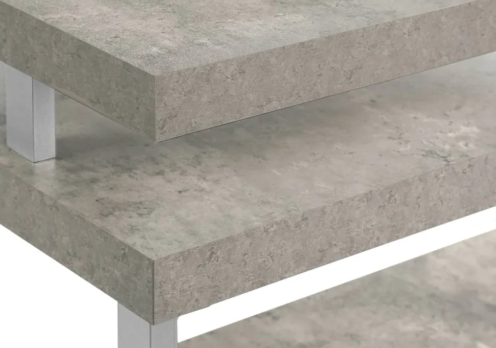 Computer Desk, Home Office, Corner, 55"L, L Shape, Work, Laptop, Grey Laminate, Black Metal, Contemporary, Modern