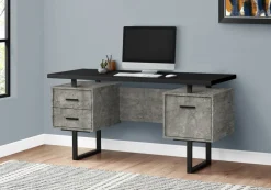 Computer Desk, Home Office, Laptop, Left, Right Set-up, Storage Drawers, 60