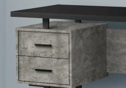 Computer Desk, Home Office, Laptop, Left, Right Set-up, Storage Drawers, 60