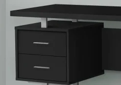 Computer Desk, Home Office, Laptop, Left, Right Set-up, Storage Drawers, 60