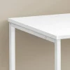 Computer Desk, Home Office, Laptop, Left, Right Set-up, Storage Drawers, 40"L, Work, White Laminate, White Metal, Contemporary, Modern