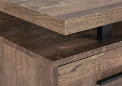 Computer Desk, Home Office, Laptop, Left, Right Set-up, Storage Drawers, 60"L, Work, Brown Laminate, Black Metal, Contemporary, Modern