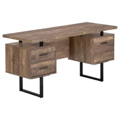 Computer Desk, Home Office, Laptop, Left, Right Set-up, Storage Drawers, 60