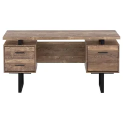 Computer Desk, Home Office, Laptop, Left, Right Set-up, Storage Drawers, 60