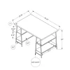 Computer Desk, Home Office, Laptop, Left, Right Set-up, Storage Drawers, 48"L, Work, Grey Laminate, Grey Metal, Contemporary, Modern