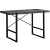 Computer Desk, Home Office, Laptop, 48"L, Work, Grey Laminate, Black Metal, Contemporary, Modern