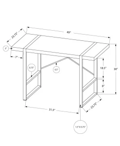Computer Desk, Home Office, Laptop, 48