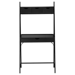 Computer Desk, Home Office, Laptop, Leaning, Storage Drawers, 32