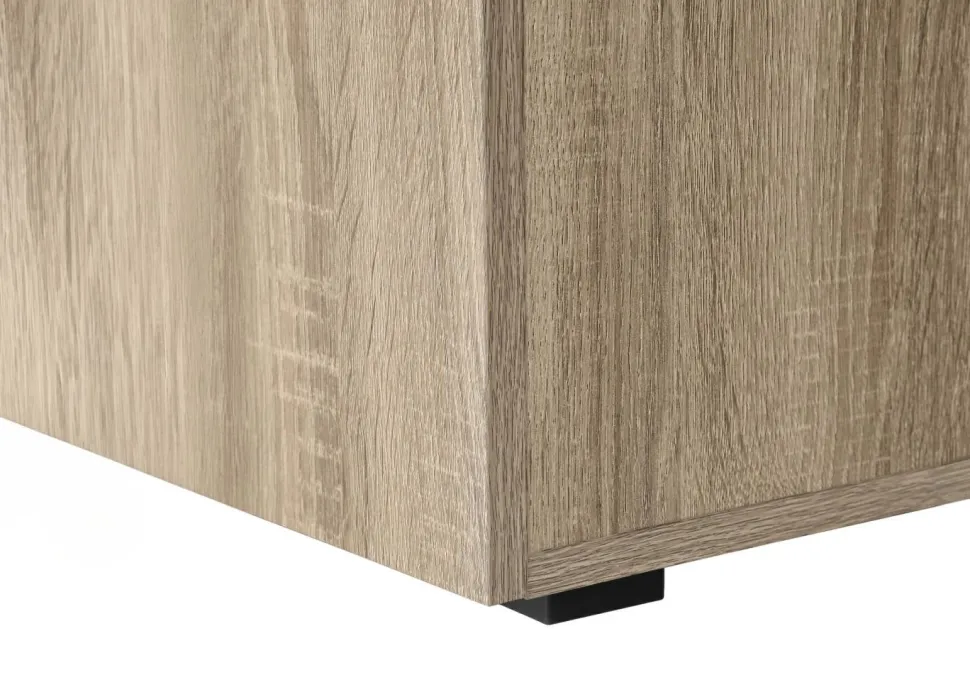 Computer Desk, Home Office, Laptop, Left, Right Set-up, Storage Drawers, 48"L, Work, Brown Laminate, Black Metal, Contemporary, Modern