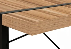 Computer Desk, Home Office, Laptop, 48"L, Work, Brown Laminate, Black Metal, Contemporary, Modern