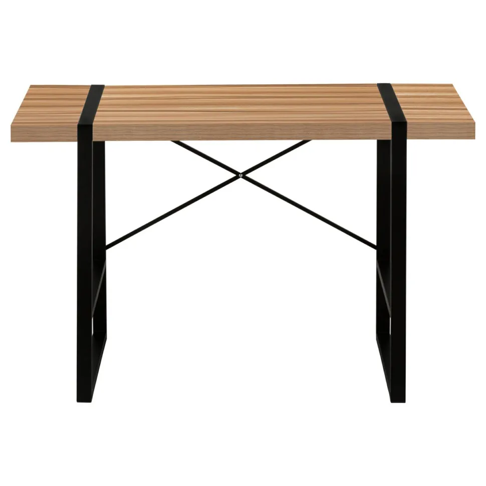 Computer Desk, Home Office, Laptop, 48"L, Work, Brown Laminate, Black Metal, Contemporary, Modern