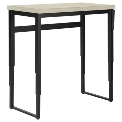 Computer Desk, Home Office, Standing, Adjustable, 48"L, Work, Laptop, Beige Laminate, Black Metal, Contemporary, Modern