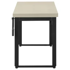 Computer Desk, Home Office, Standing, Adjustable, 48"L, Work, Laptop, Beige Laminate, Black Metal, Contemporary, Modern