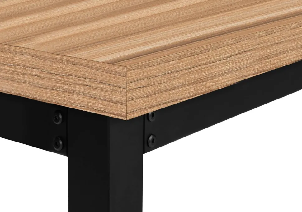 Computer Desk, Home Office, Standing, Adjustable, 48"L, Work, Laptop, Brown Laminate, Black Metal, Contemporary, Modern