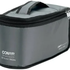Conair Commercial Iron Storage Bag, 12" x 6", Zipper Closure, Black/Gray, Total Qty 12