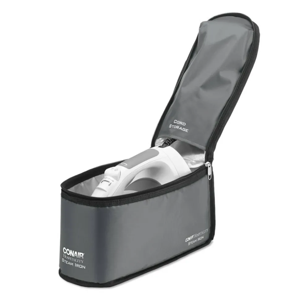 Conair Commercial Iron Storage Bag, 12" x 6", Zipper Closure, Black/Gray, Total Qty 12