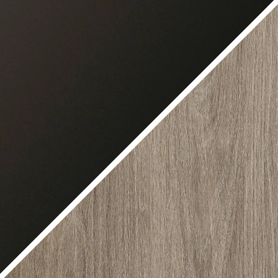 Conry 68'' Tall A-Frame Bookcase in Blackened Bronze/Antiqued Gray Oak