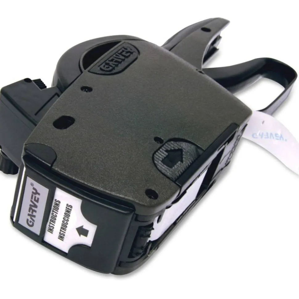 Consolidated Stamp One-line Pricemarking Label Gun - Label - 0.81" x 0.44" - Black - Rubberized Grip, Jam-free, Drop-in Loading, Fast-drying