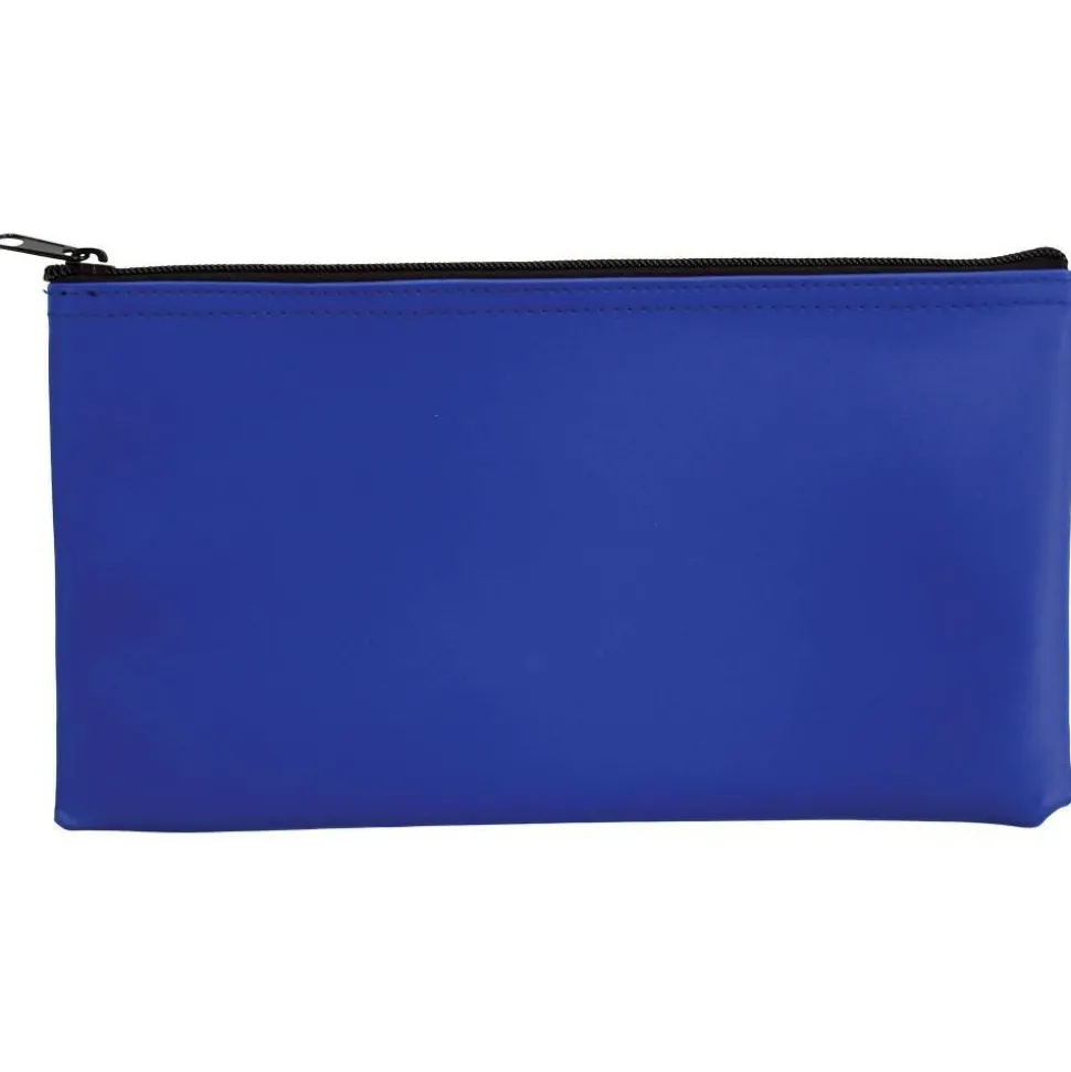 Control Group ControlTek Bank Deposit Bag, 11" x 6", Blue, Pack Of 3