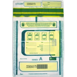 Control Group Tamper-Evident Deposit Bags, 9" x 12", Clear, Pack Of 100
