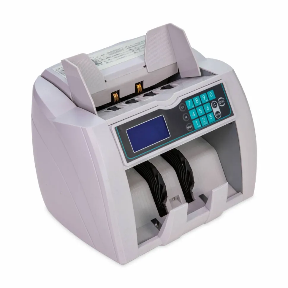 CONTROLTEK 4850 Bill Counter with Counterfeit Detection, 1,900 bills/min, 10" x 13.6" x 11.6", White
