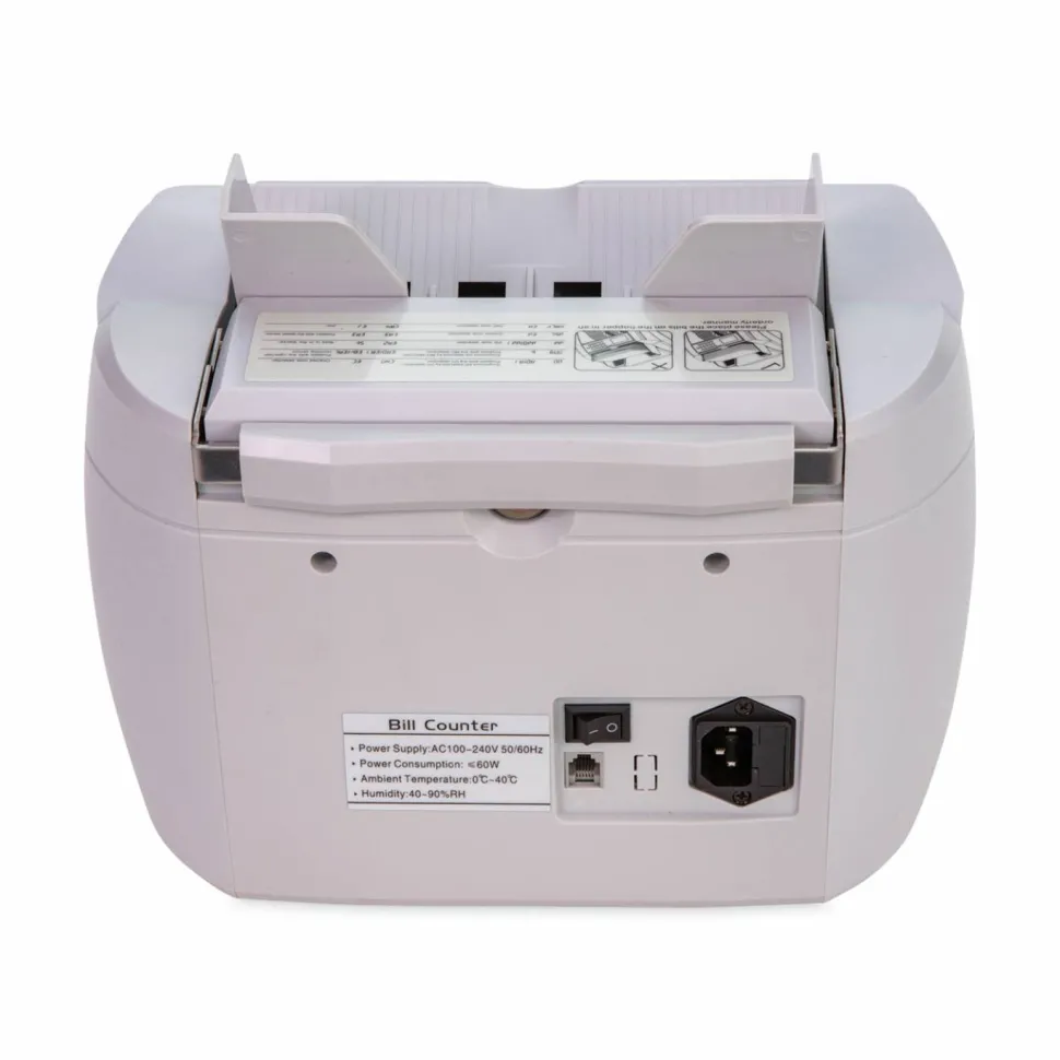 CONTROLTEK 4850 Bill Counter with Counterfeit Detection, 1,900 bills/min, 10" x 13.6" x 11.6", White