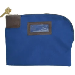 ControlTek 7-Pin Canvas Locking Night Deposit Bag, 8 1/2" x 11", Blue