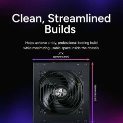 Cooler Master MWE Gold 850 V2 Fully Modular Power Supply - 850W 80+ Gold Certified PSU, Dual EPS Connectors, Semi-Fanless Low Noise Design, Flat Black Cables, Reliable ATX Gaming PSU, 5-Year Warranty