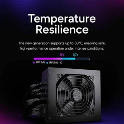 Cooler Master MWE Gold 850 V2 Fully Modular Power Supply - 850W 80+ Gold Certified PSU, Dual EPS Connectors, Semi-Fanless Low Noise Design, Flat Black Cables, Reliable ATX Gaming PSU, 5-Year Warranty