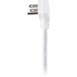 Cordinate 4-Outlet 16-Gauge USB Extension Cord With Surge Protection, 10', Gray/White
