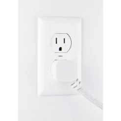 Cordinate 4-Outlet 16-Gauge USB Extension Cord With Surge Protection, 10', Gray/White