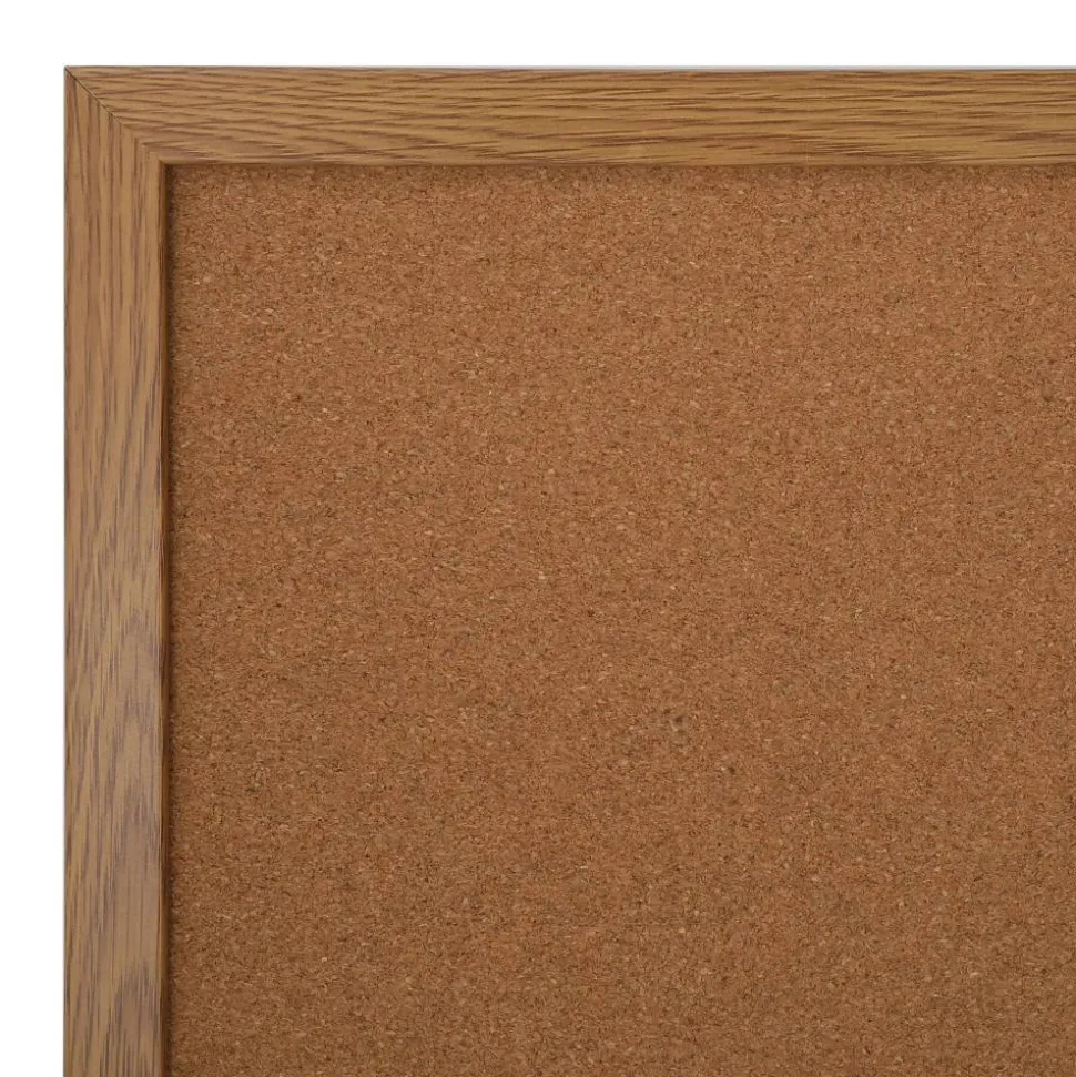 Cork Bulletin Board, 24" x 36", Wood Frame With Oak Finish