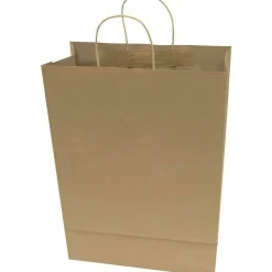 COSCO Premium Large Brown Paper Shopping Bags - 17" Length x 12" Width - Kraft - Paper - Shopping - 50/Box