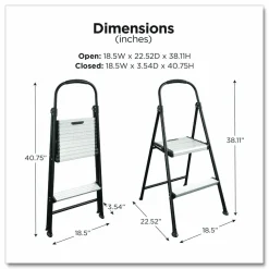Cosco 2-Step Stepstool, 250 lb Capacity, 19