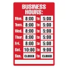 Cosco "Business Hours" Sign Kit, 8" x 12"