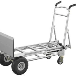 Cosco 3-in-1 Convertible Hand Truck, 800 lb to 1,000 lb Capacity, 21.06 x 21.85 x 48.03, Aluminum
