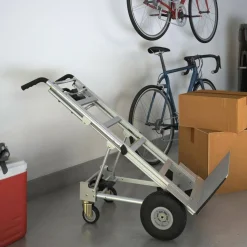 Cosco 3-in-1 Convertible Hand Truck, 800 lb to 1,000 lb Capacity, 21.06 x 21.85 x 48.03, Aluminum