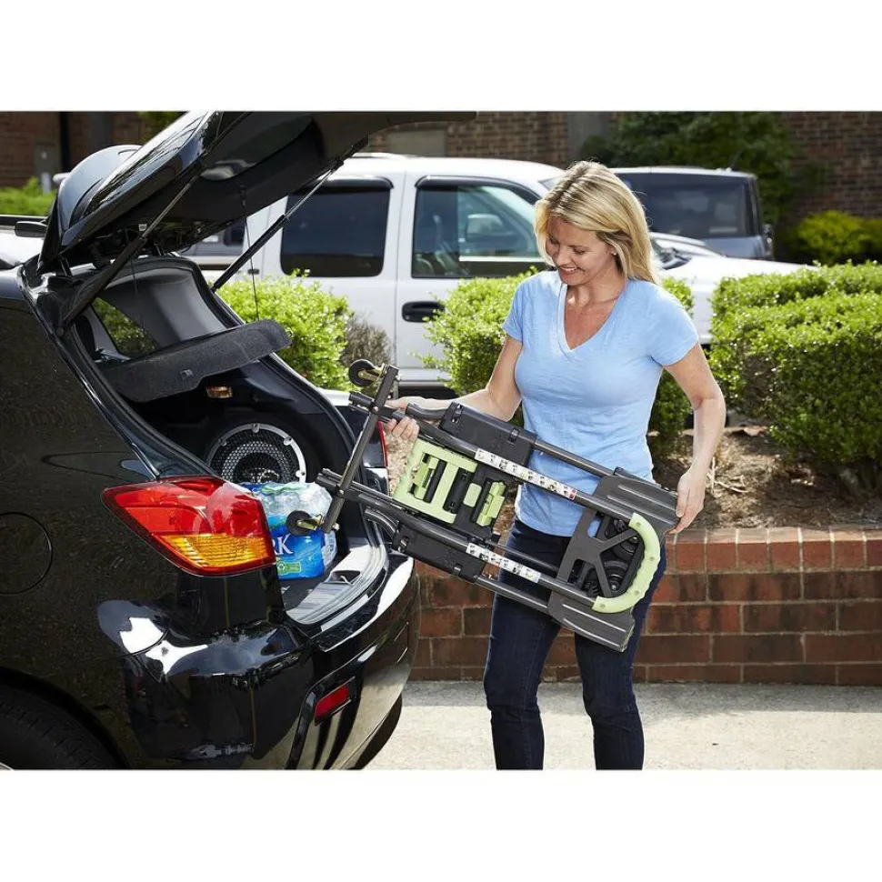 Cosco 2-in-1 Multi-Position Hand Truck and Cart, 300 lbs, 16.63 x 12.75 x 49.25, Black/Blue/Green