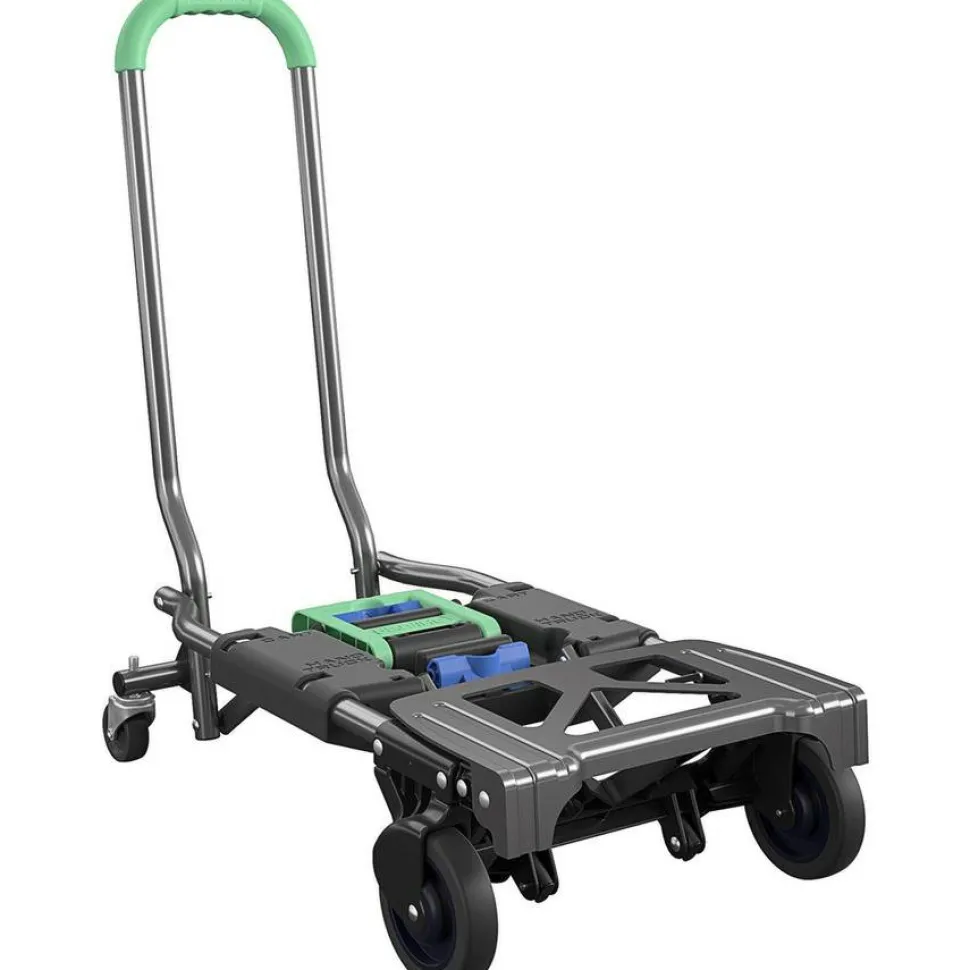 Cosco 2-in-1 Multi-Position Hand Truck and Cart, 300 lbs, 16.63 x 12.75 x 49.25, Black/Blue/Green