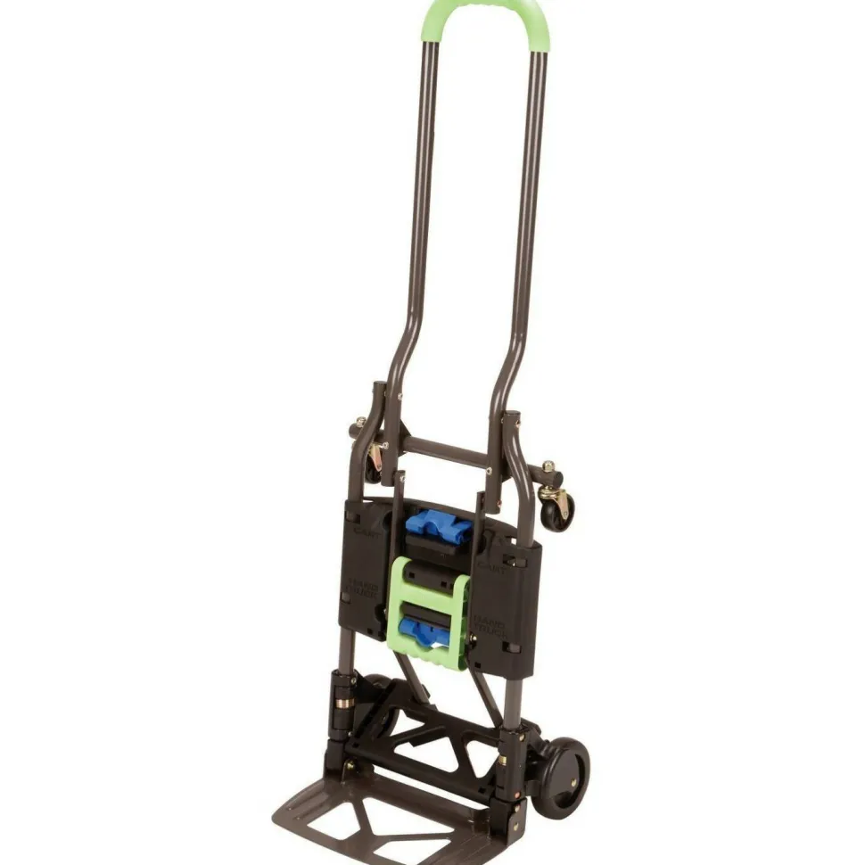 Cosco 2-in-1 Multi-Position Hand Truck and Cart, 300 lbs, 16.63 x 12.75 x 49.25, Black/Blue/Green