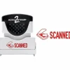 COSCO Message Stamp, "SCANNED", Red