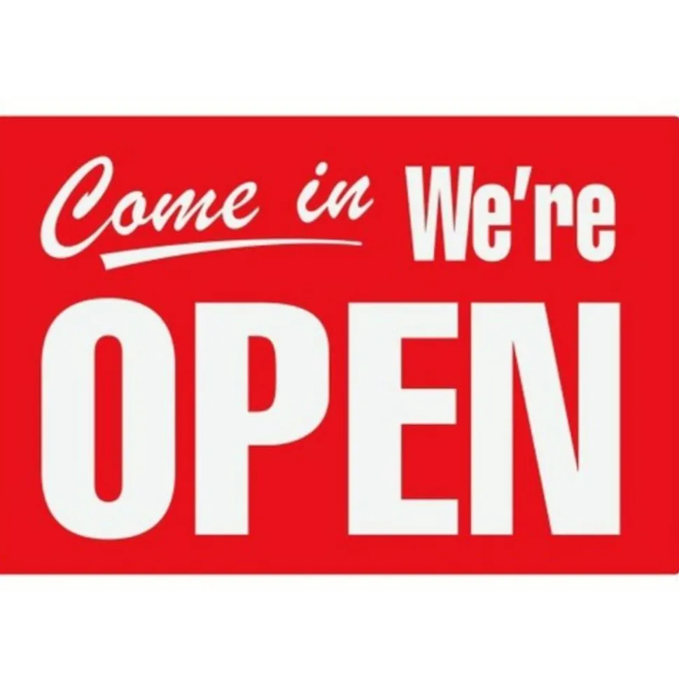 Cosco Open/Closed 2-Sided Sign, 8" x 12", Red