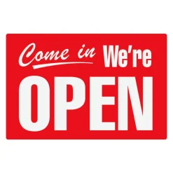 Cosco Open/Closed 2-Sided Sign, 8" x 12", Red